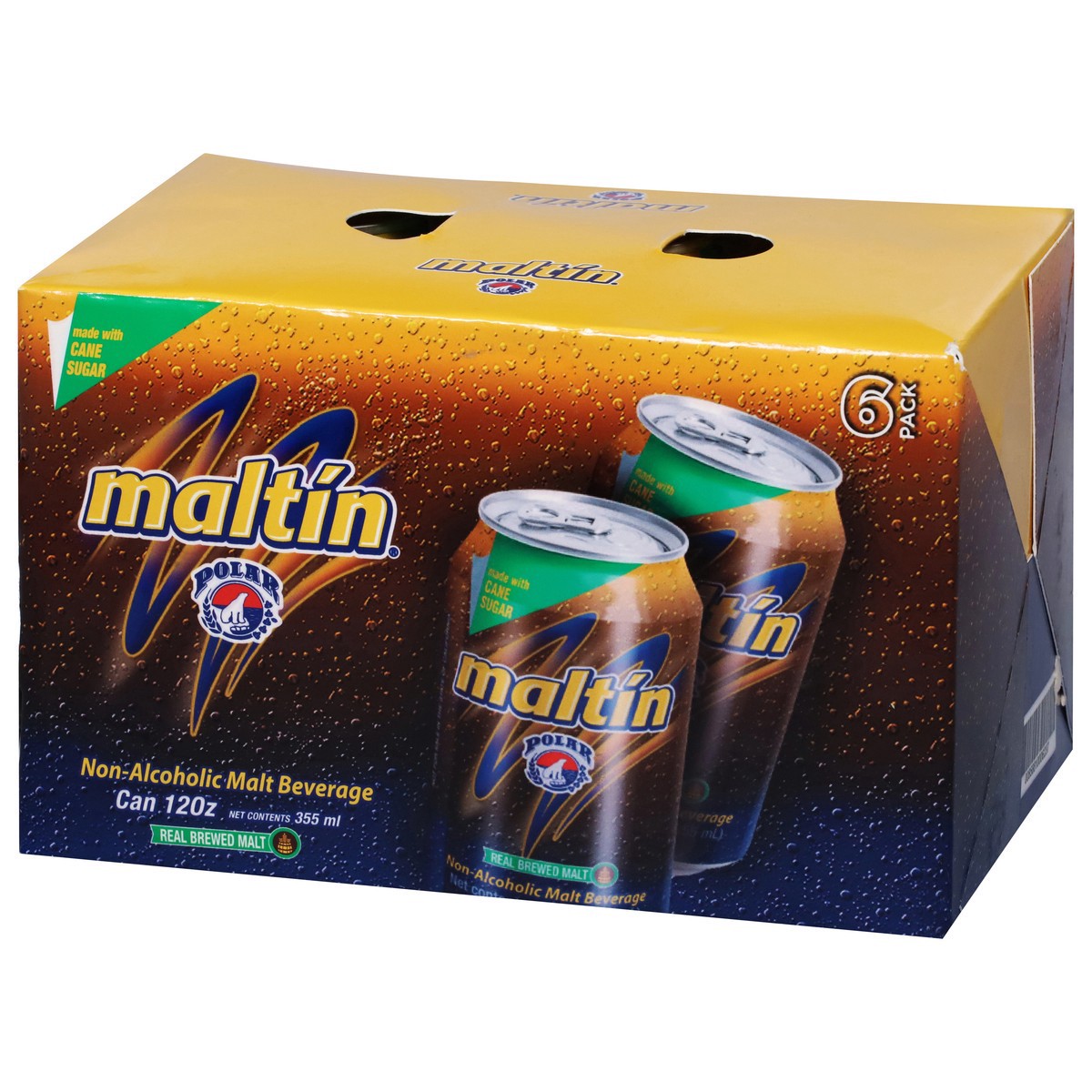 slide 9 of 11, Maltin Polar Non-Alcoholic Malt Beverage 6 - 12 oz Cans, 6 ct