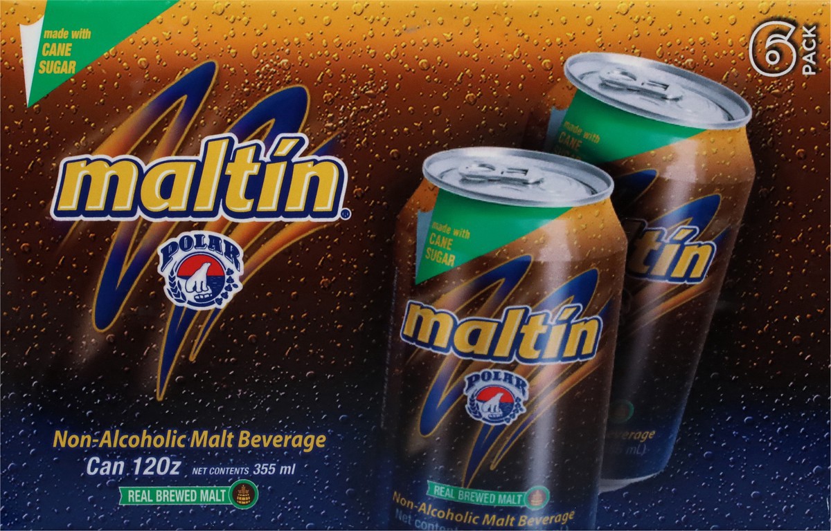 slide 2 of 11, Maltin Polar Non-Alcoholic Malt Beverage 6 - 12 oz Cans, 6 ct
