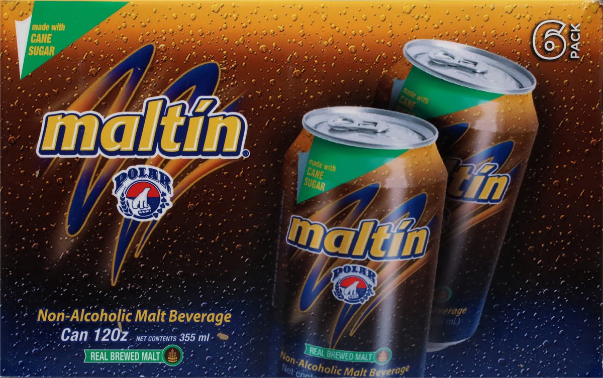 slide 4 of 11, Maltin Polar Non-Alcoholic Malt Beverage 6 - 12 oz Cans, 6 ct