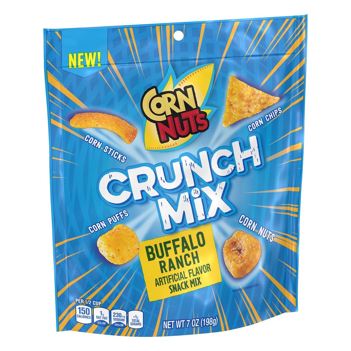 slide 5 of 10, Corn Nuts Crunch Mix Buffalo Ranch Snack Mix, 7 oz Bag, 7 oz