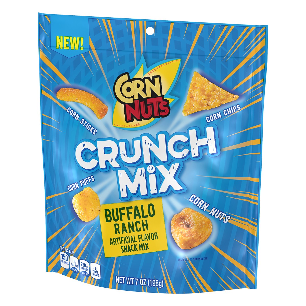slide 7 of 10, Corn Nuts Crunch Mix Buffalo Ranch Snack Mix, 7 oz Bag, 7 oz