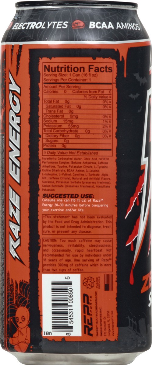 slide 4 of 12, Raze Vodoo Energy Drink 16 oz, 16 oz