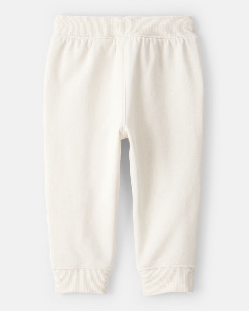 slide 3 of 3, Oshkosh Baby Girl Drawstring Joggers - Cream Cream 18M, 1 ct