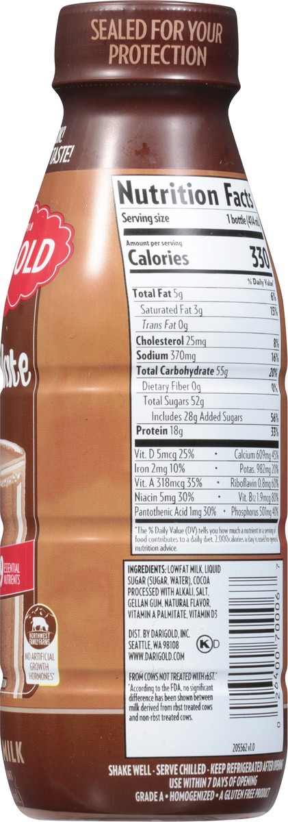 slide 7 of 13, Darigold Low Fat Chocolate Milk 14 fl oz, 14 fl oz
