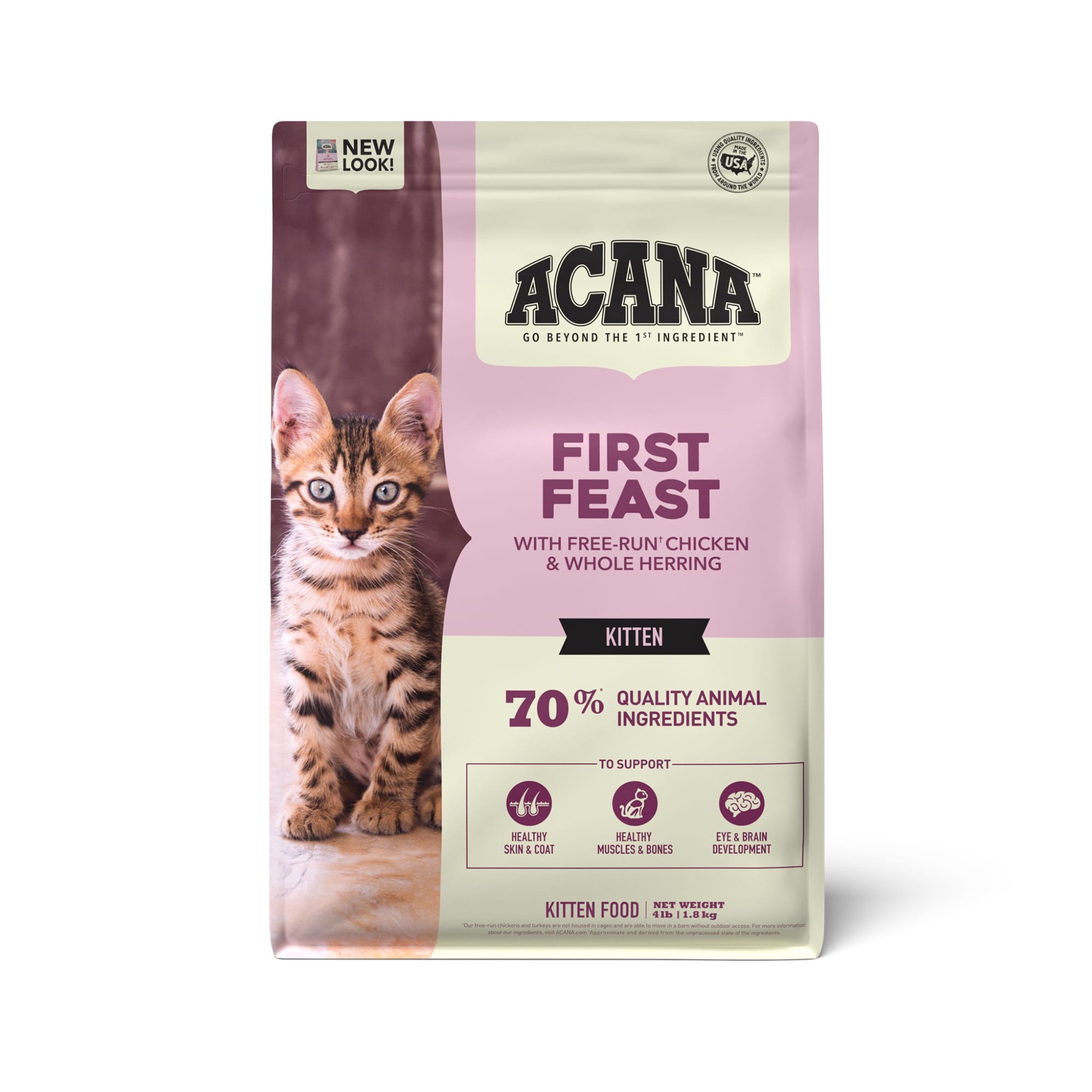 slide 1 of 1, ACANA First Feast Dry Cat Food, 4 lb