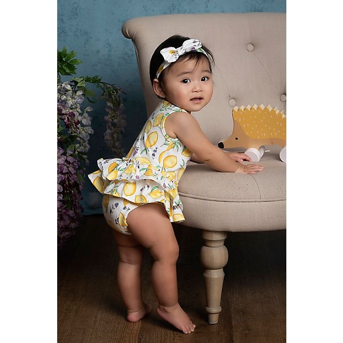 slide 4 of 6, Kidding Around Baby Girlsromper with headband, 1 ct