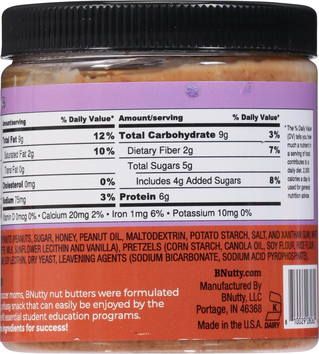 slide 3 of 9, BNutty Irresistible Pretzel Peanut Butter 9 oz, 9 oz