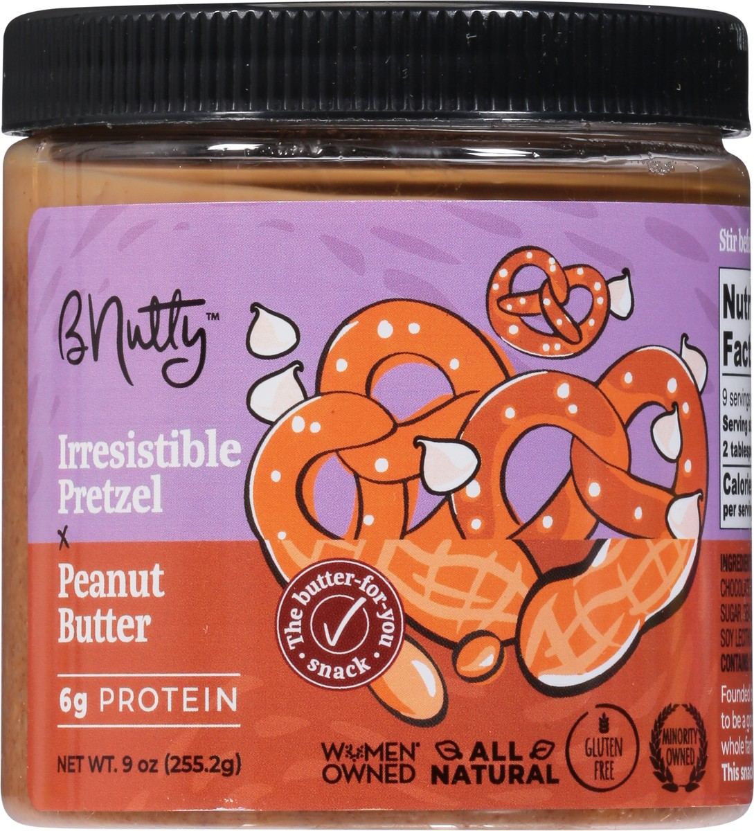 slide 6 of 9, BNutty Irresistible Pretzel Peanut Butter 9 oz, 9 oz