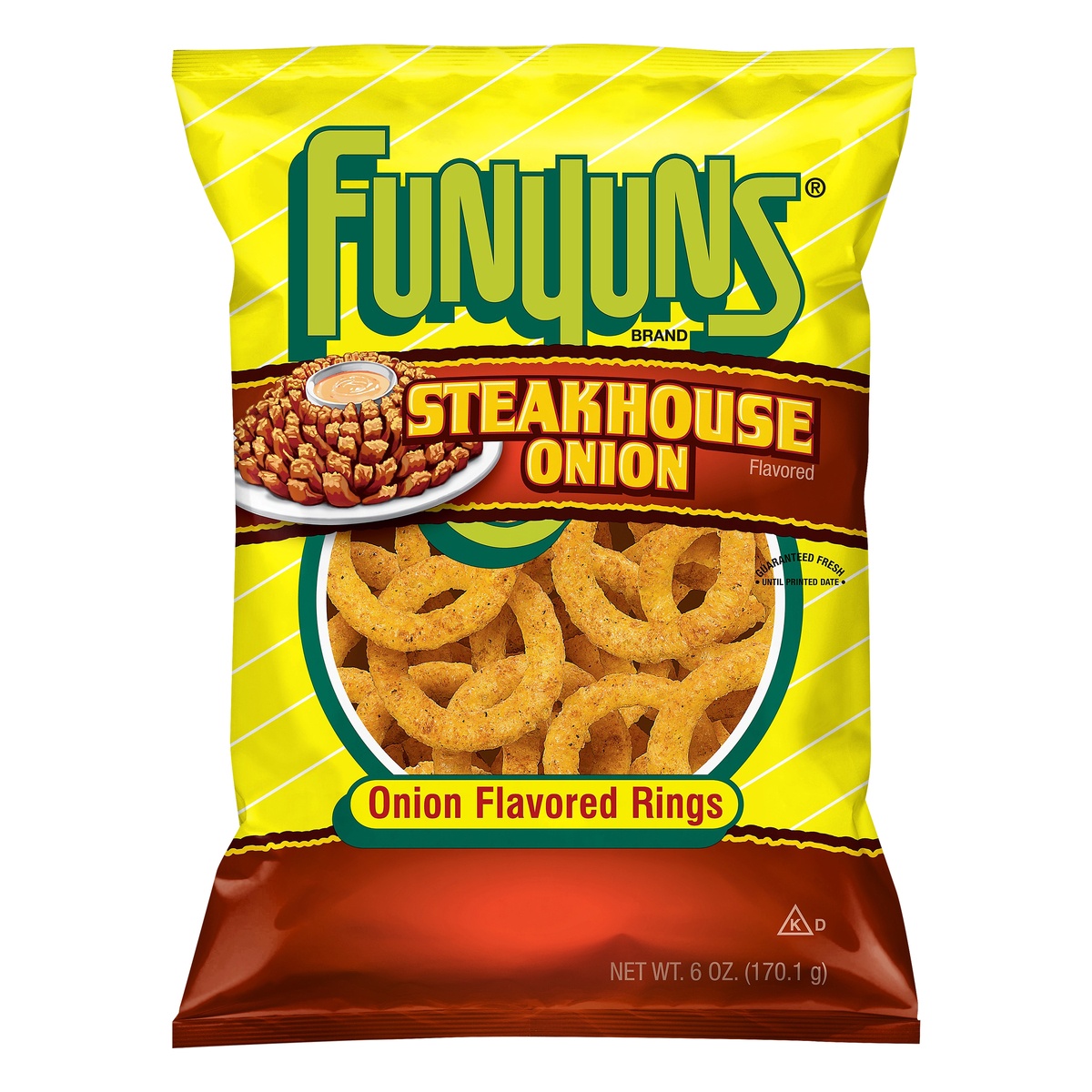 slide 1 of 3, Funyuns Steakhouse Onion Flavored Rings, 6 oz