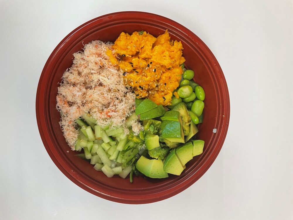 slide 1 of 1, Wabisan Asian Foods Poke Spicy Shrimp And Crab, 1 ct