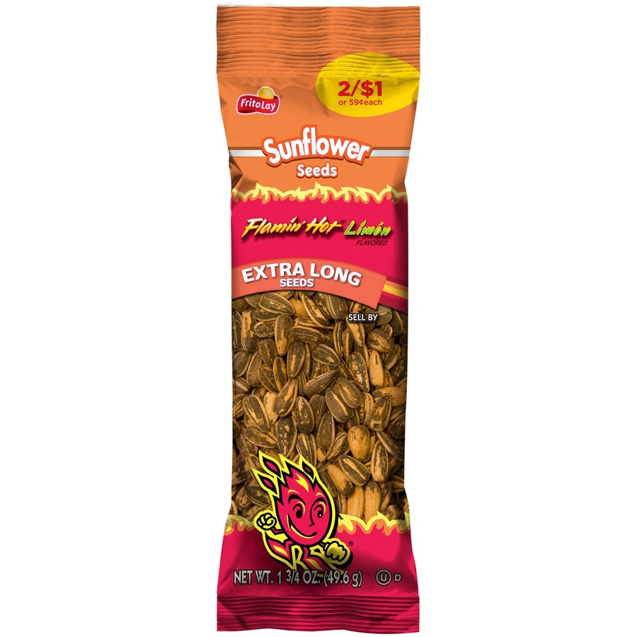 slide 1 of 3, Frito-Lay Flamin' Hot Limon Extra Long Sunflower Seeds, 1.75 oz