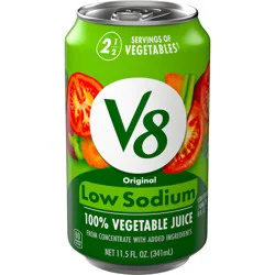 V8 Low Sodium Original 100% Vegetable Juice, 11.5 fl oz