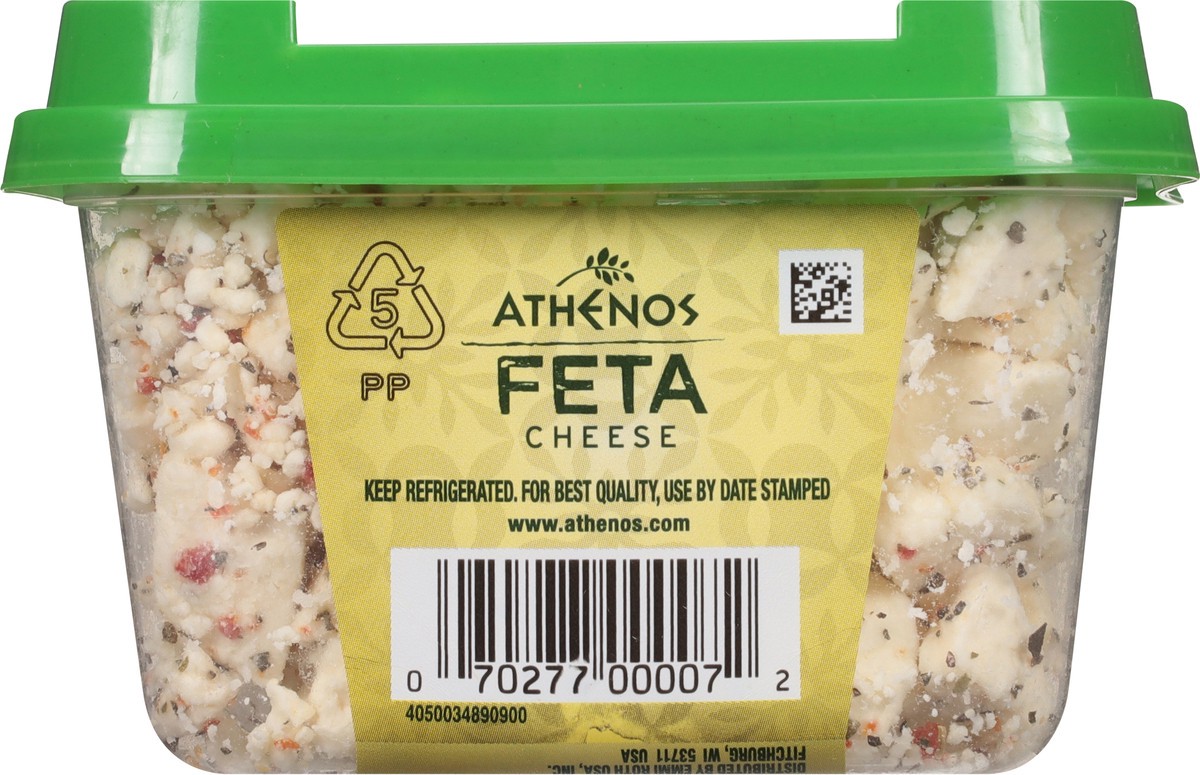 slide 6 of 9, Athenos Tomato & Basil Crumbled Feta Cheese, 6 oz Tub, 6 oz