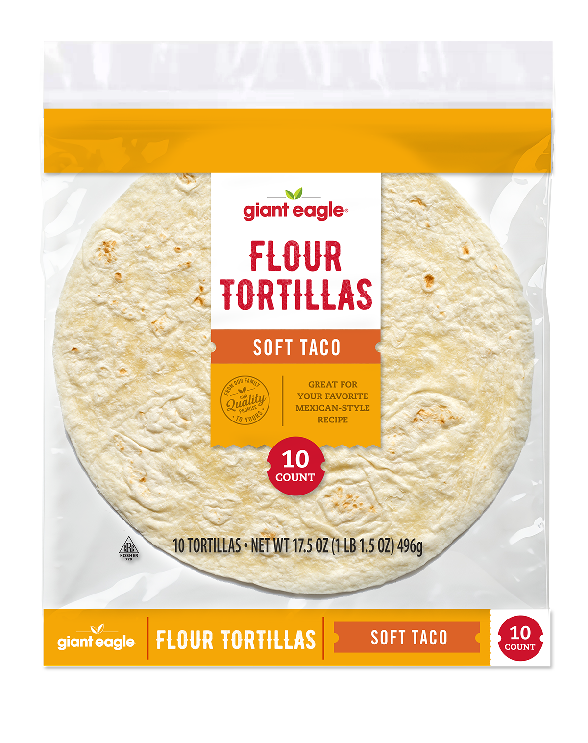 slide 1 of 1, Ge Soft Flour Tortillas 10ct, 10 ct