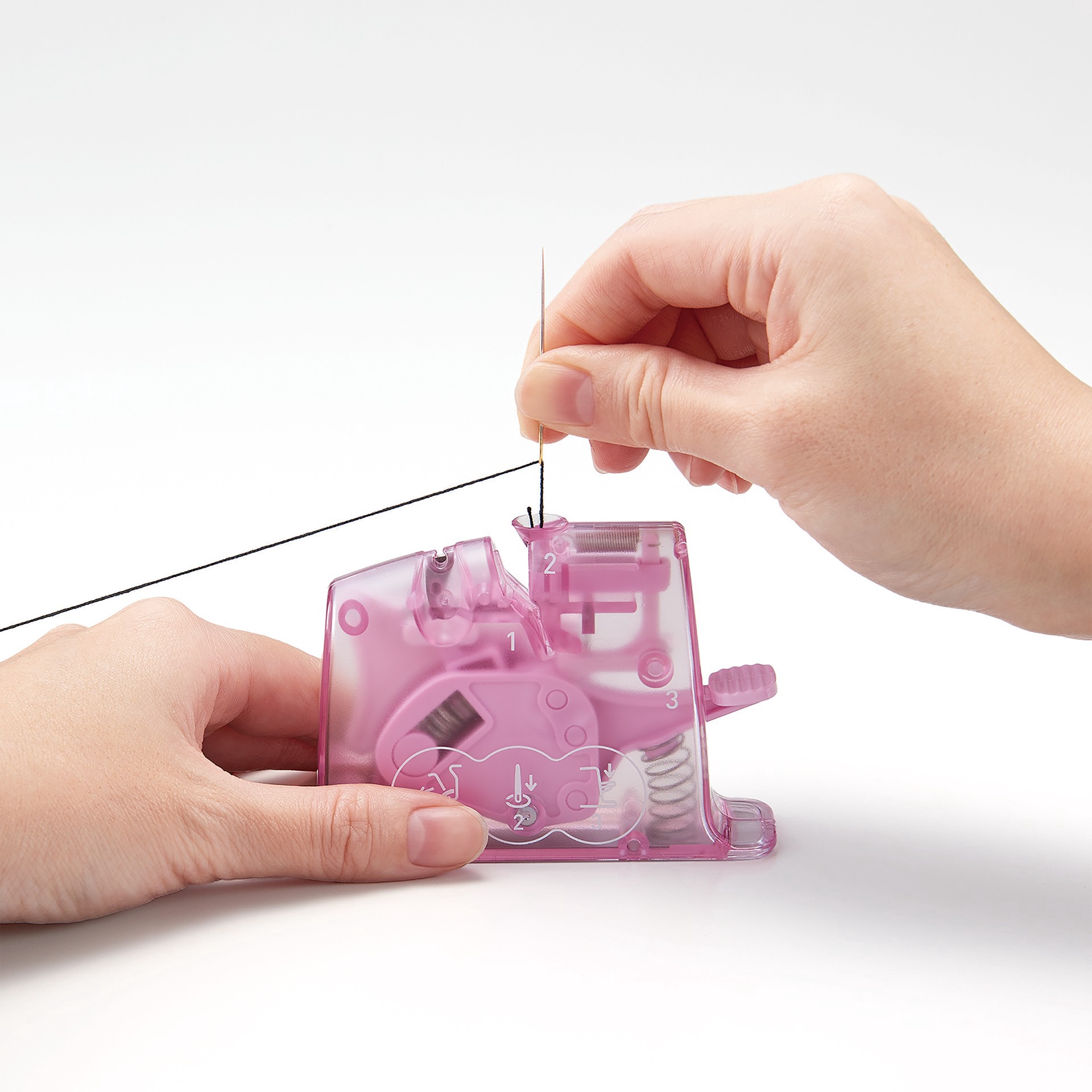 slide 7 of 7, Clover "quick" Desk Needle Threader, 2.375 in x 1 in x 3.25 in