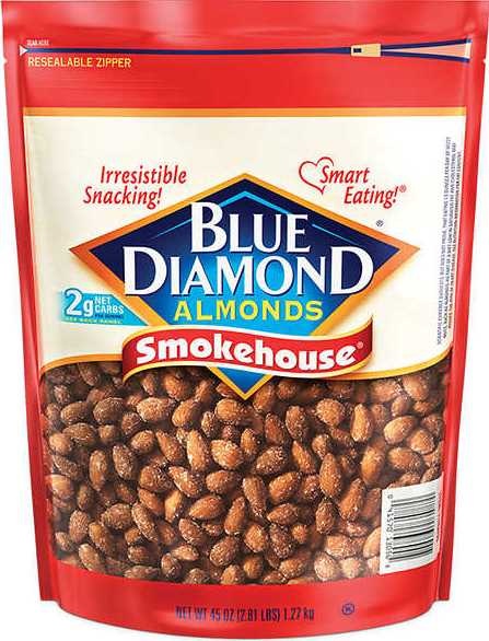 slide 1 of 2, Blue Diamond Smokehouse Almonds, 45 oz