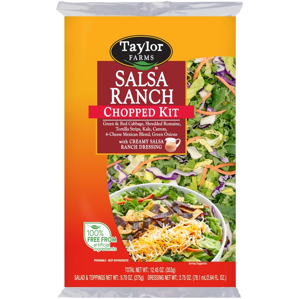 slide 1 of 1, Taylor Farms Salsa Ranch Chopped Salad Kit, 12.45 oz