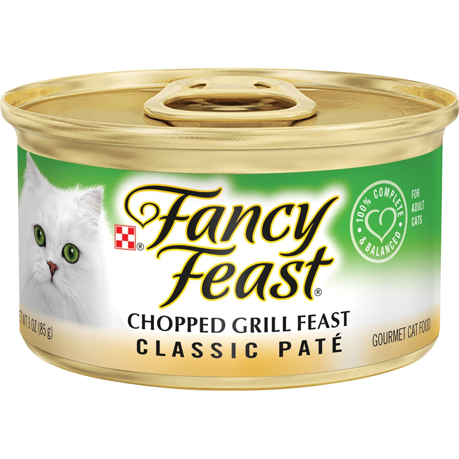 slide 1 of 4, Purina Fancy Feast Classic Chopped Grill Feast Cat Food, 3 oz