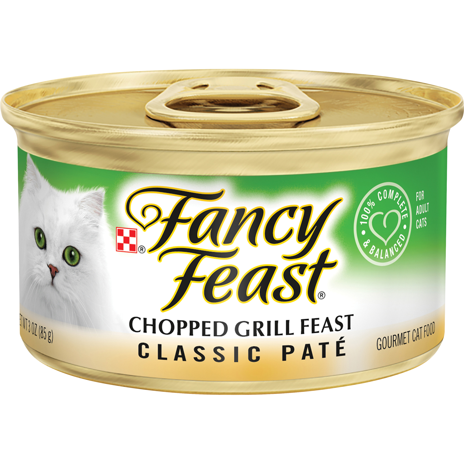 slide 1 of 4, Fancy Feast Purina Fancy Feast Classic Paté Gourmet Chicken Flavor Wet Cat Food Chopped Grill Feast - 3oz, 3 oz
