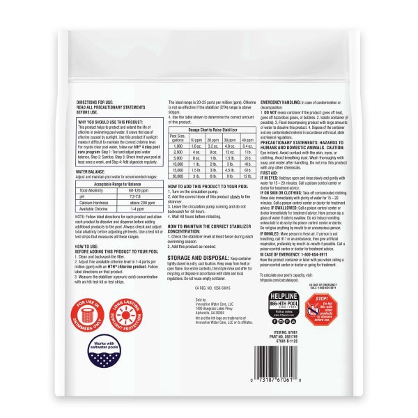 slide 4 of 5, HTH Pool Care Chlorine Stabilizer, 4 lb