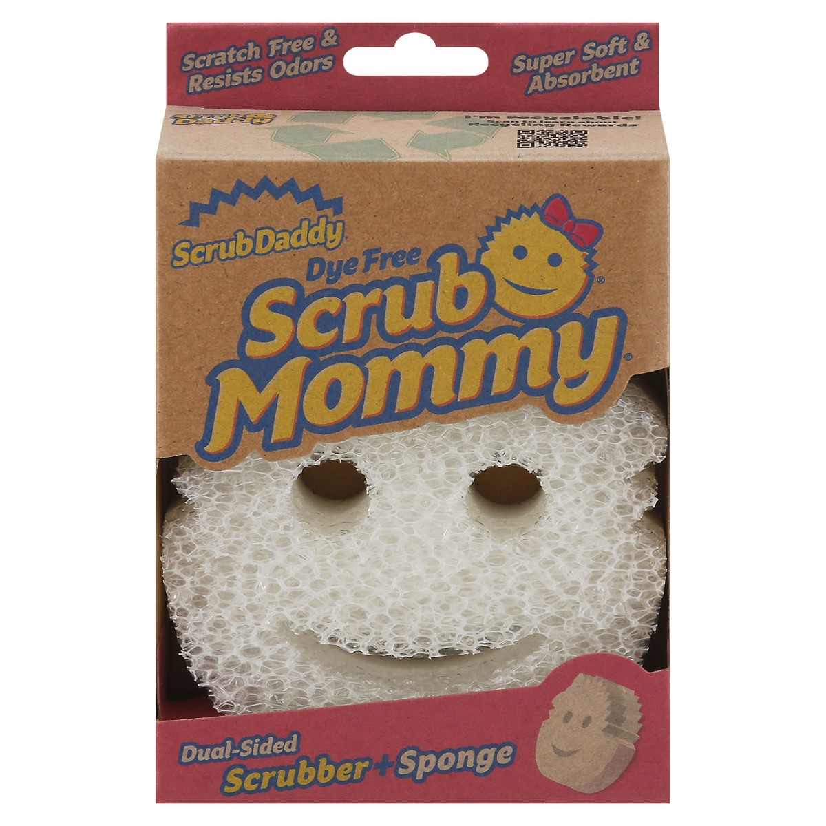 slide 4 of 12, Scrub Daddy Scrub Mommy Dual-Sided Scrubber+Sponge 1 ea, 1 ct