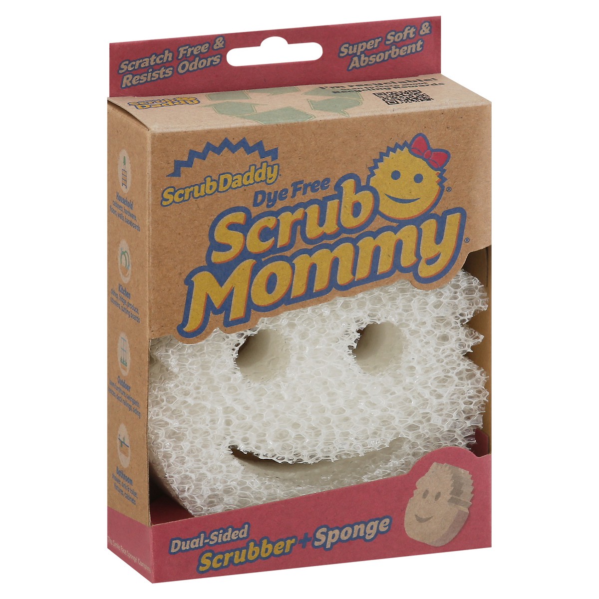 slide 3 of 12, Scrub Daddy Scrub Mommy Dual-Sided Scrubber+Sponge 1 ea, 1 ct
