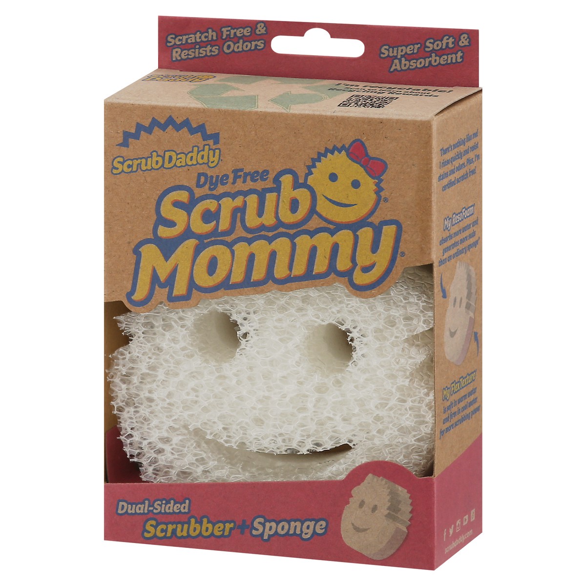 slide 5 of 12, Scrub Daddy Scrub Mommy Dual-Sided Scrubber+Sponge 1 ea, 1 ct