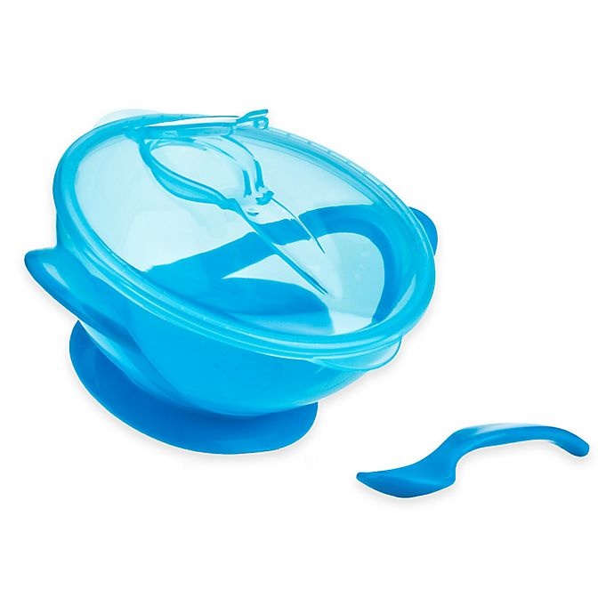 slide 1 of 1, Nuby Easy Go Suction Bowl and Spoon Set - Blue, 1 ct