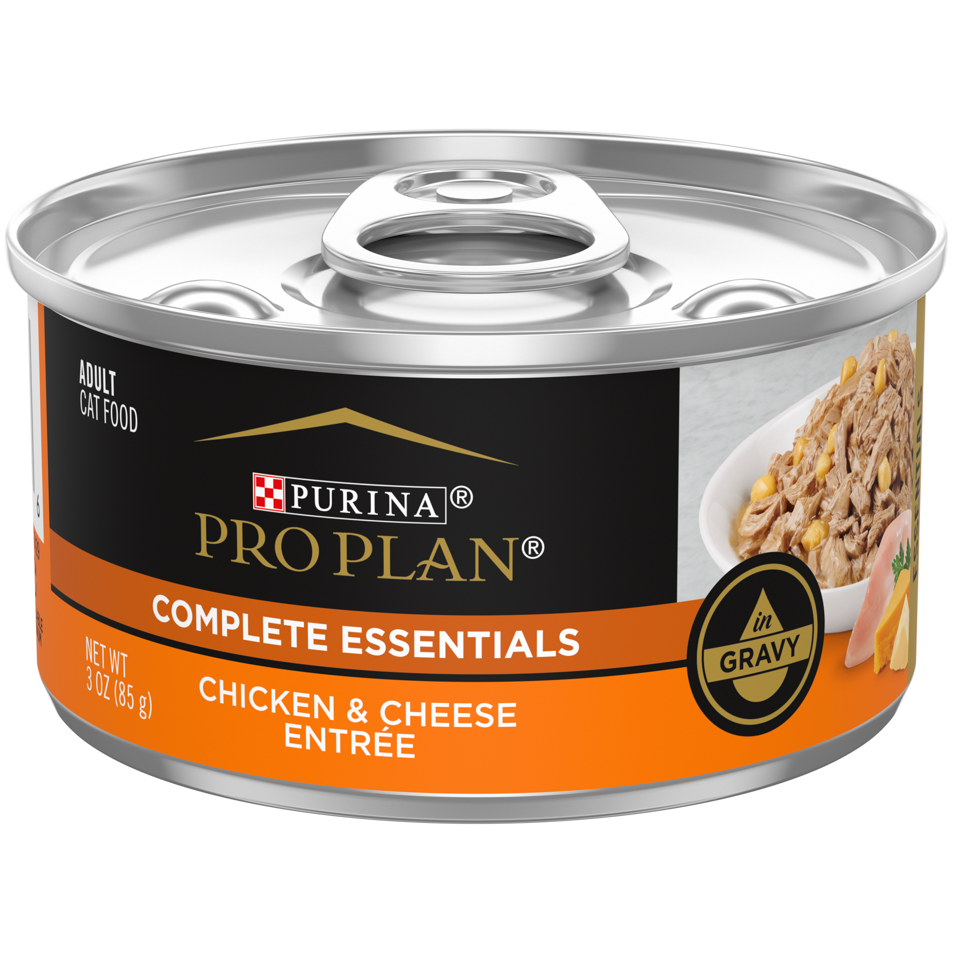 slide 1 of 2, Pro Plan Purina Pro Plan High Protein Wet Cat Food in Gravy, Chicken and Cheese Entree, 3 oz