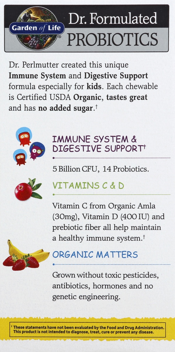 slide 3 of 4, Garden of Life Organic Kids + Probiotic Supplement, 30 ct