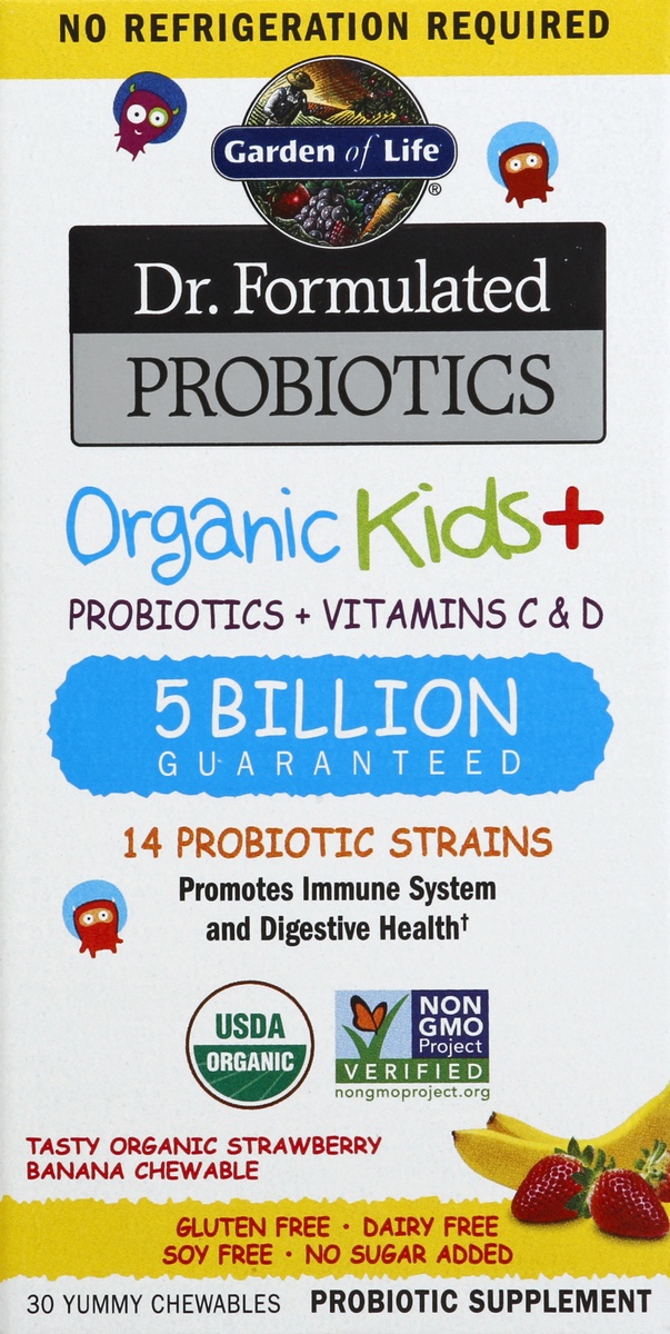 slide 4 of 4, Garden of Life Organic Kids + Probiotic Supplement, 30 ct