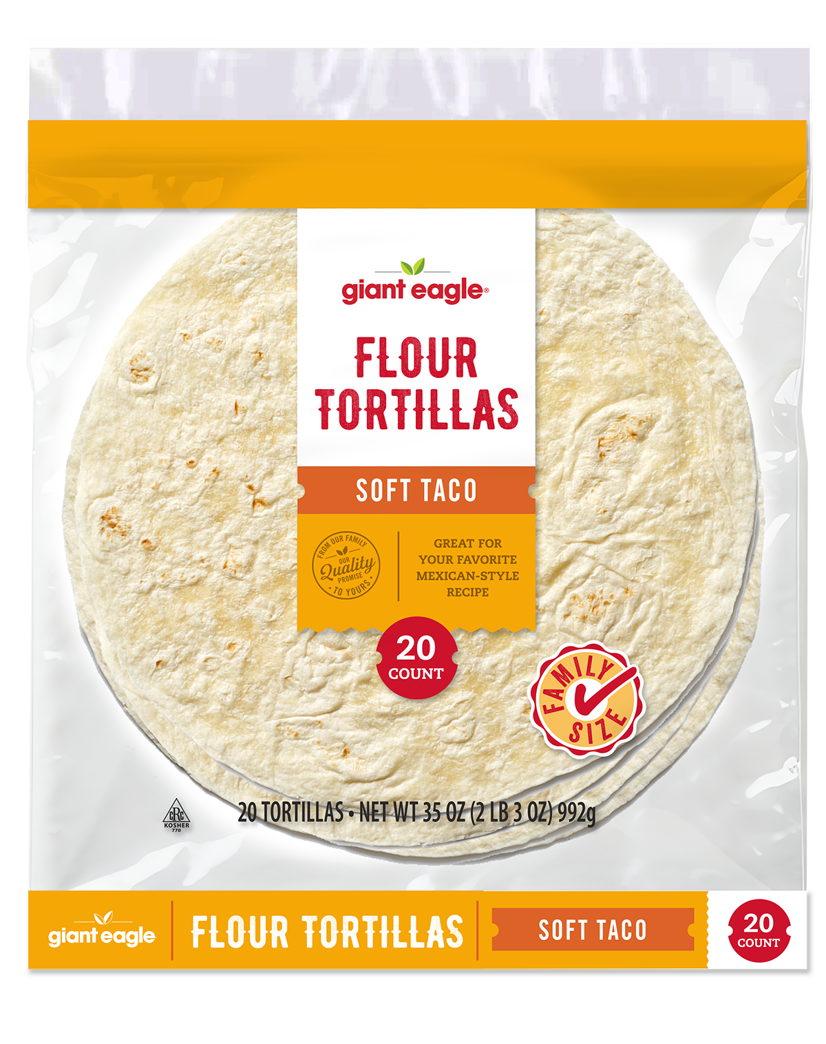 slide 1 of 1, Ge Soft Flour Tortillas 20ct, 20 ct