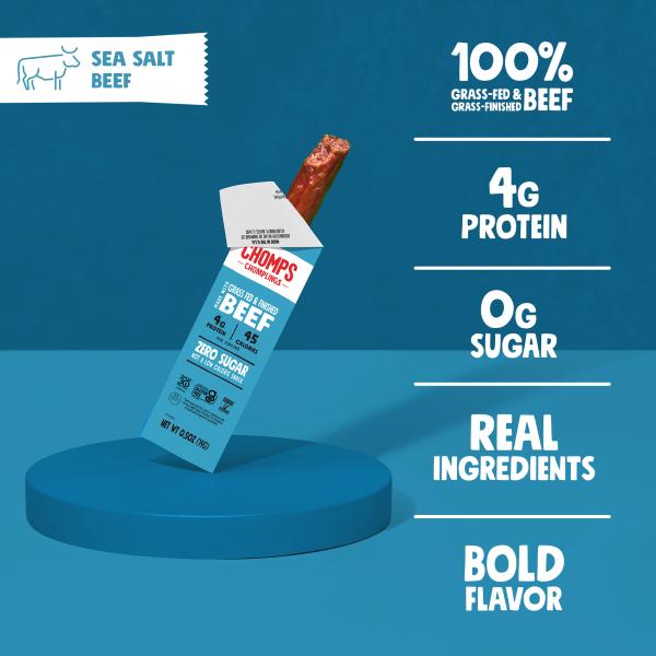 slide 5 of 13, Chomps Sea Salt Beef Mini Chomplings 6 - 0.5 oz Sticks, 6 ct