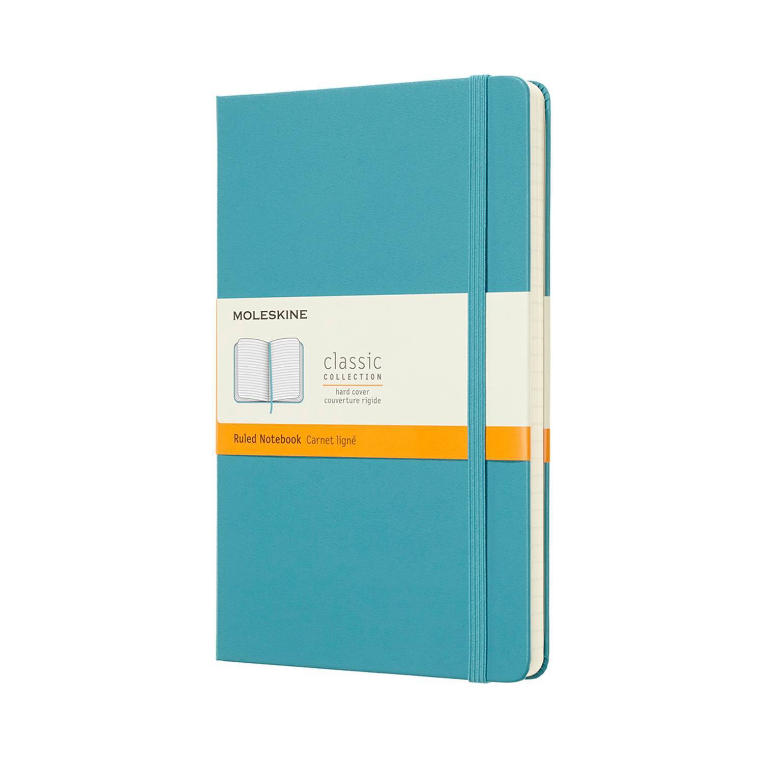 slide 1 of 1, Moleskine Solid Lined Journal with Elastic Closure Blue, 1 ct