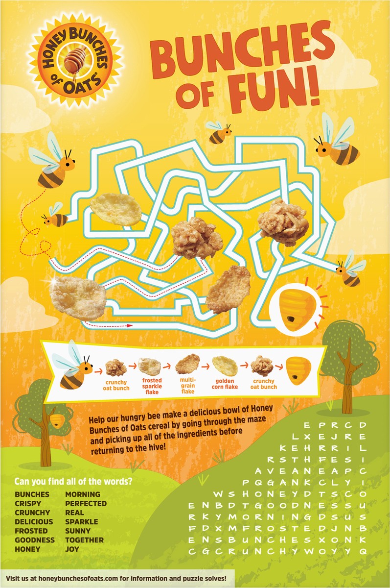 slide 8 of 8, Post Honey Bunches of Oats Honey Roasted Breakfast Cereal, 12 OZ Cereal Box, 12 oz