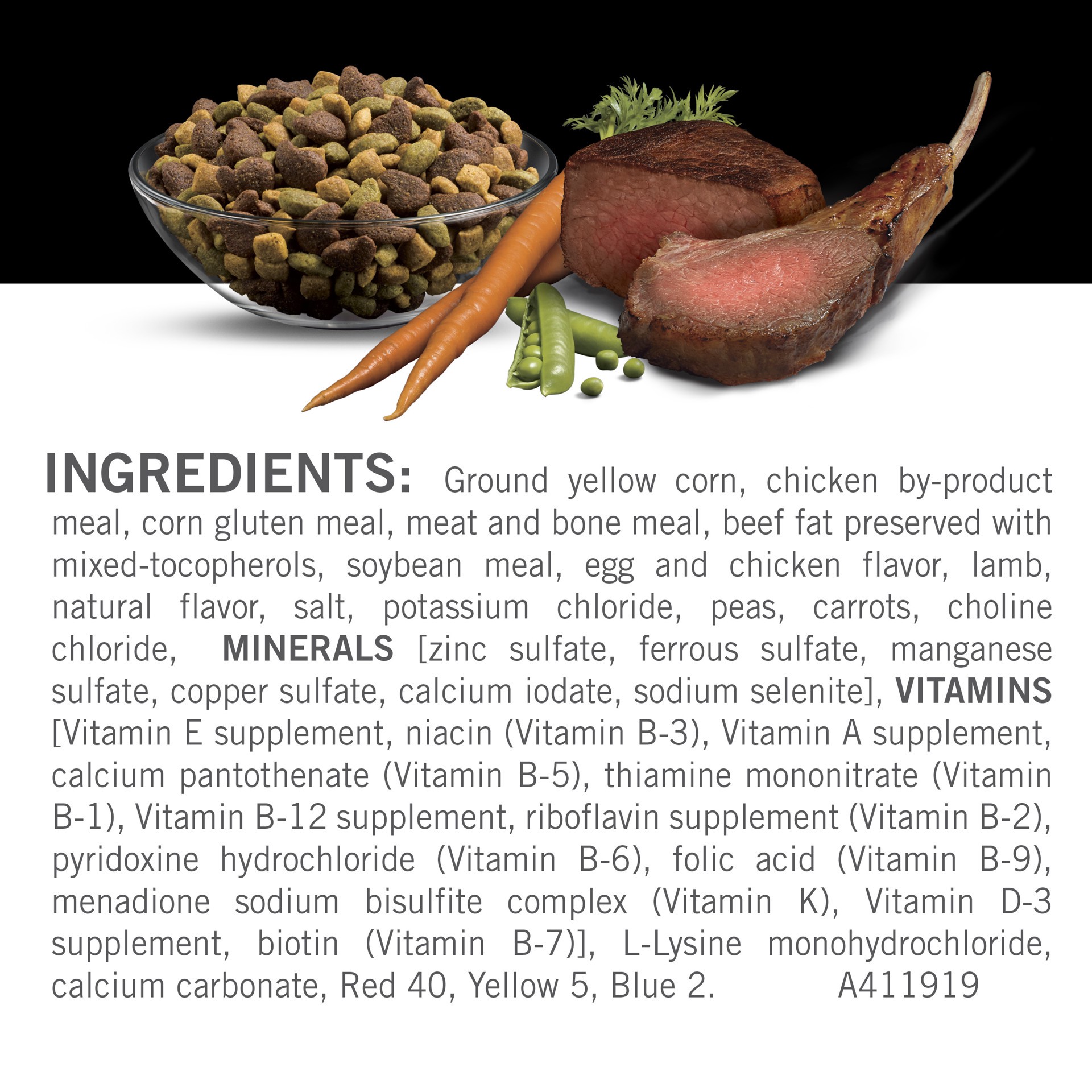 slide 6 of 8, Dog Chow Purina Dog Chow High Protein Dry Dog Food, High Protein Recipe With Real Lamb & Beef Flavor, 18 lb