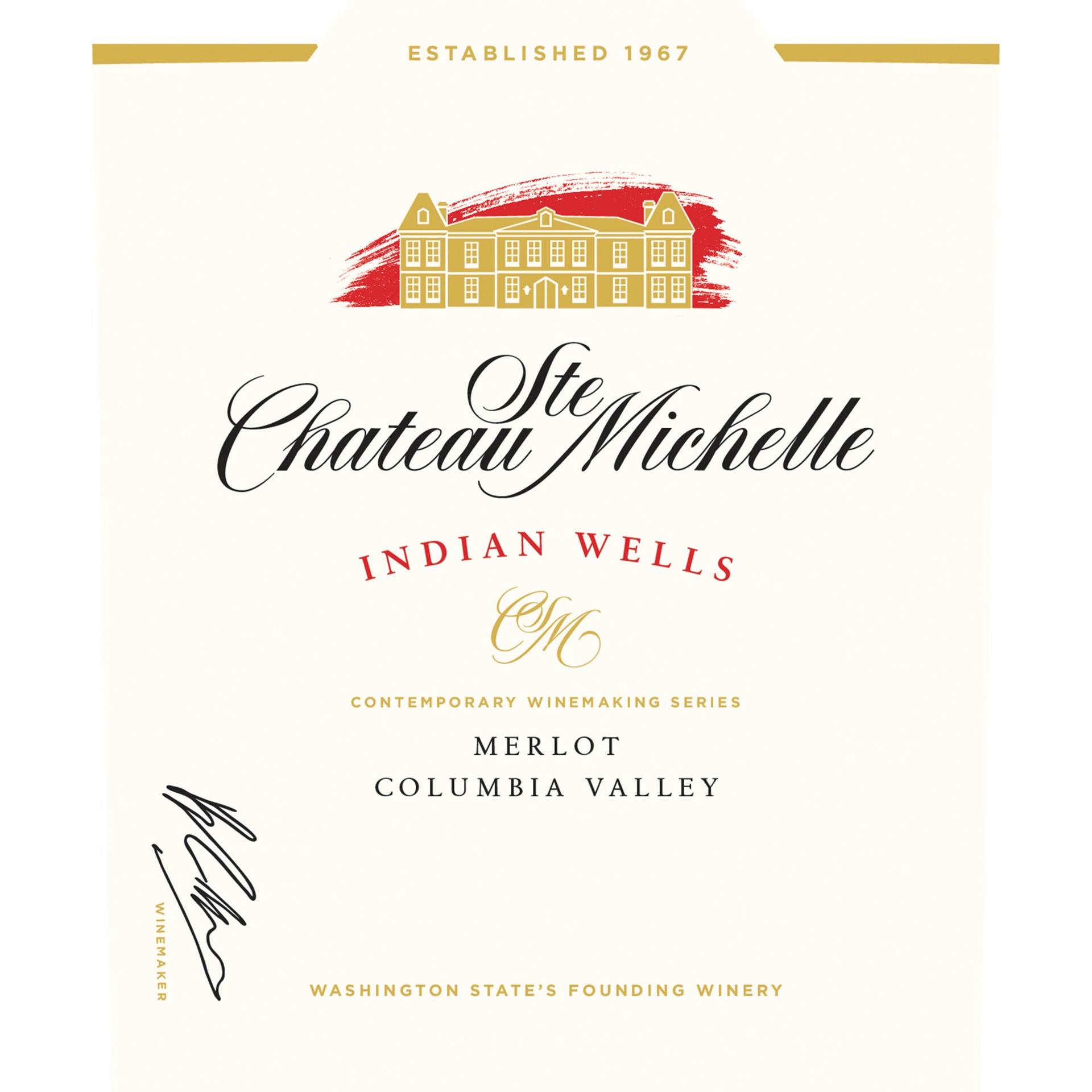 slide 8 of 8, Chateau Ste. Michelle Indian Wells Merlot, Red Wine, 750 mL Bottle, 750 ml