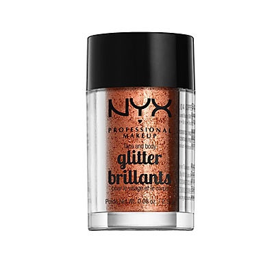 slide 1 of 1, NYX Professional Makeup Professional Makeup Face & Body Glitter Copper, 0.08 oz