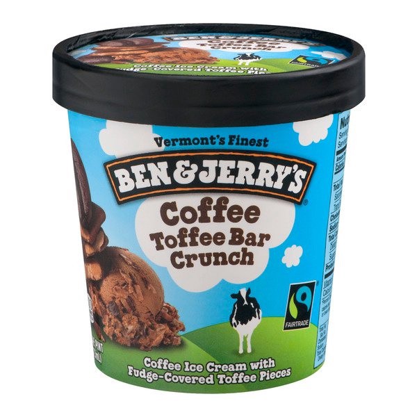 slide 1 of 1, Ben & Jerry's Ice Cream Coffee Toffee Bar Crunch, 1 pint