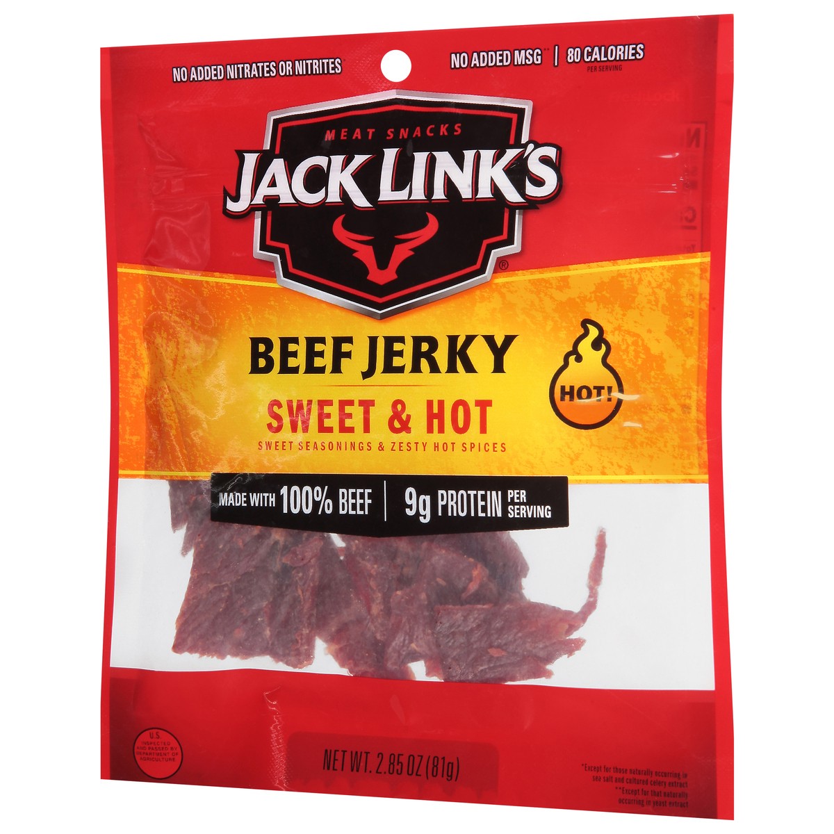 slide 6 of 9, Jack Link's 2.85Oz Jack Link's Sweet And Hot Beef Jerky 1/1 Count, 2.85 oz