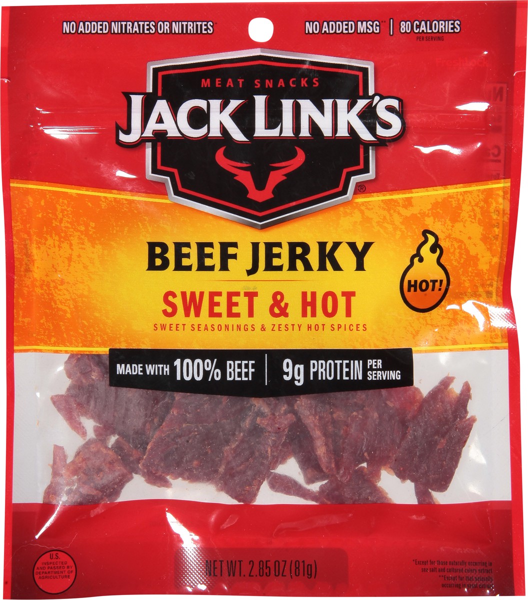 slide 2 of 9, Jack Link's 2.85Oz Jack Link's Sweet And Hot Beef Jerky 1/1 Count, 2.85 oz