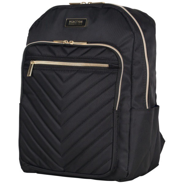 slide 4 of 8, Kenneth Cole Reaction Chevron Quilted Laptop Backpack, Black, 1 ct