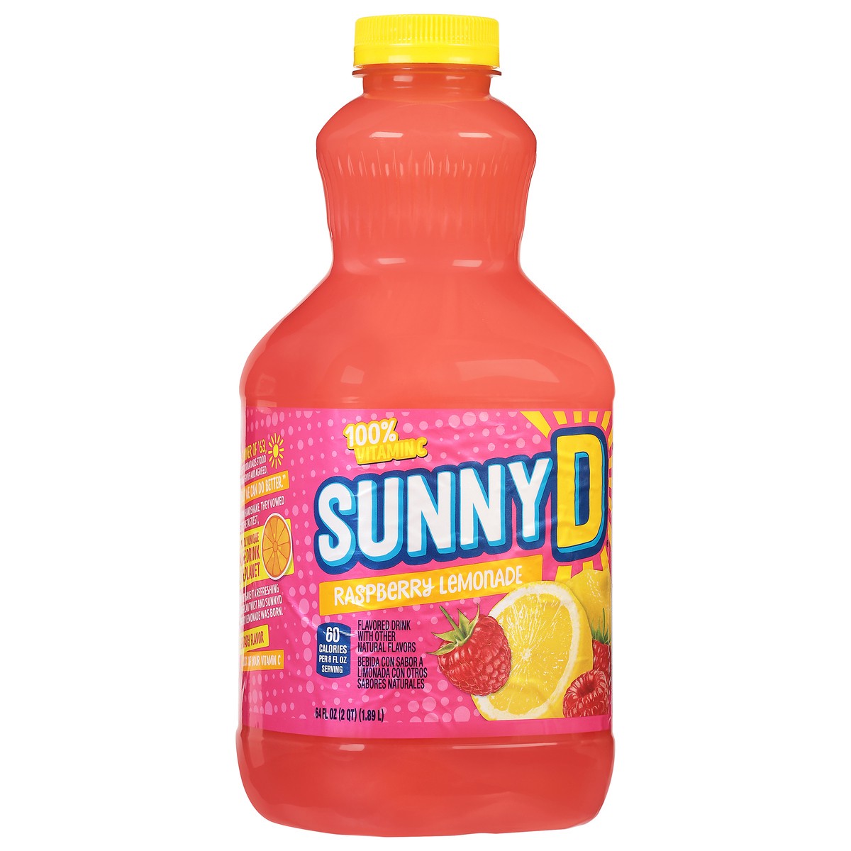 slide 9 of 9, Sunny D Raspberry Lemonade Flavored Drink- 64 fl oz, 64 fl oz