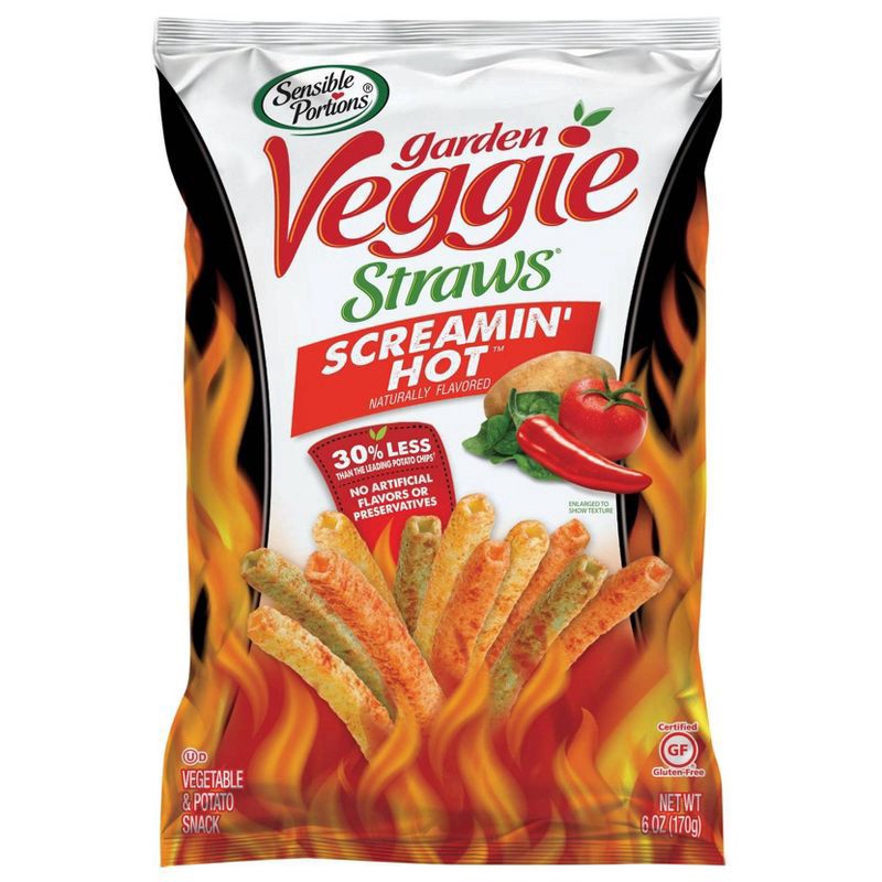 slide 1 of 3, Sensible Portions Screamin Hot Veggie Straws - 6oz, 6 oz