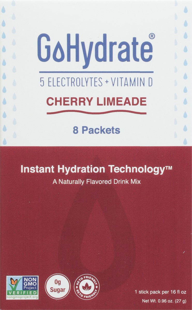 slide 2 of 9, GoHydrate Instant Hydration Technology Cherry Limeade Drink Mix - 8 ct, 8 ct