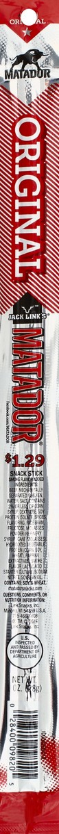 slide 6 of 6, Matador Original Snack Stick, 1 oz