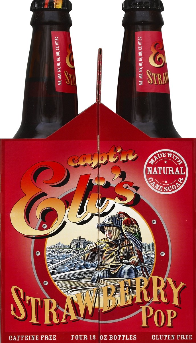 slide 3 of 4, Capt'n Eli's Soda Strawberry Pop, 4 ct; 12 fl oz