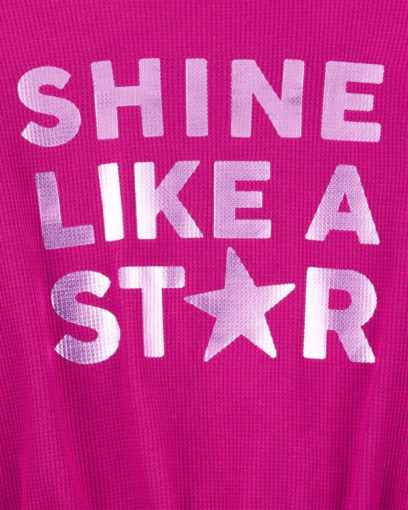 slide 2 of 2, Carters Kid Shine Like A Star Metallic Thermal Top Pink 14, 1 ct