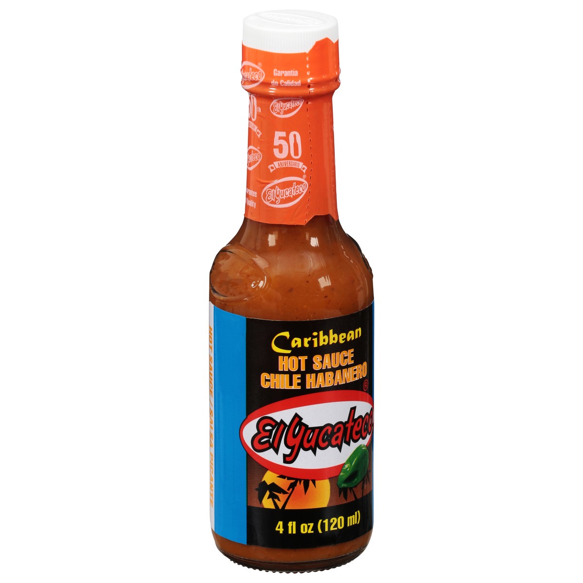 slide 5 of 9, El Yucateco Caribbean Chile Habanero Hot Sauce 4 fl oz, 4 fl oz