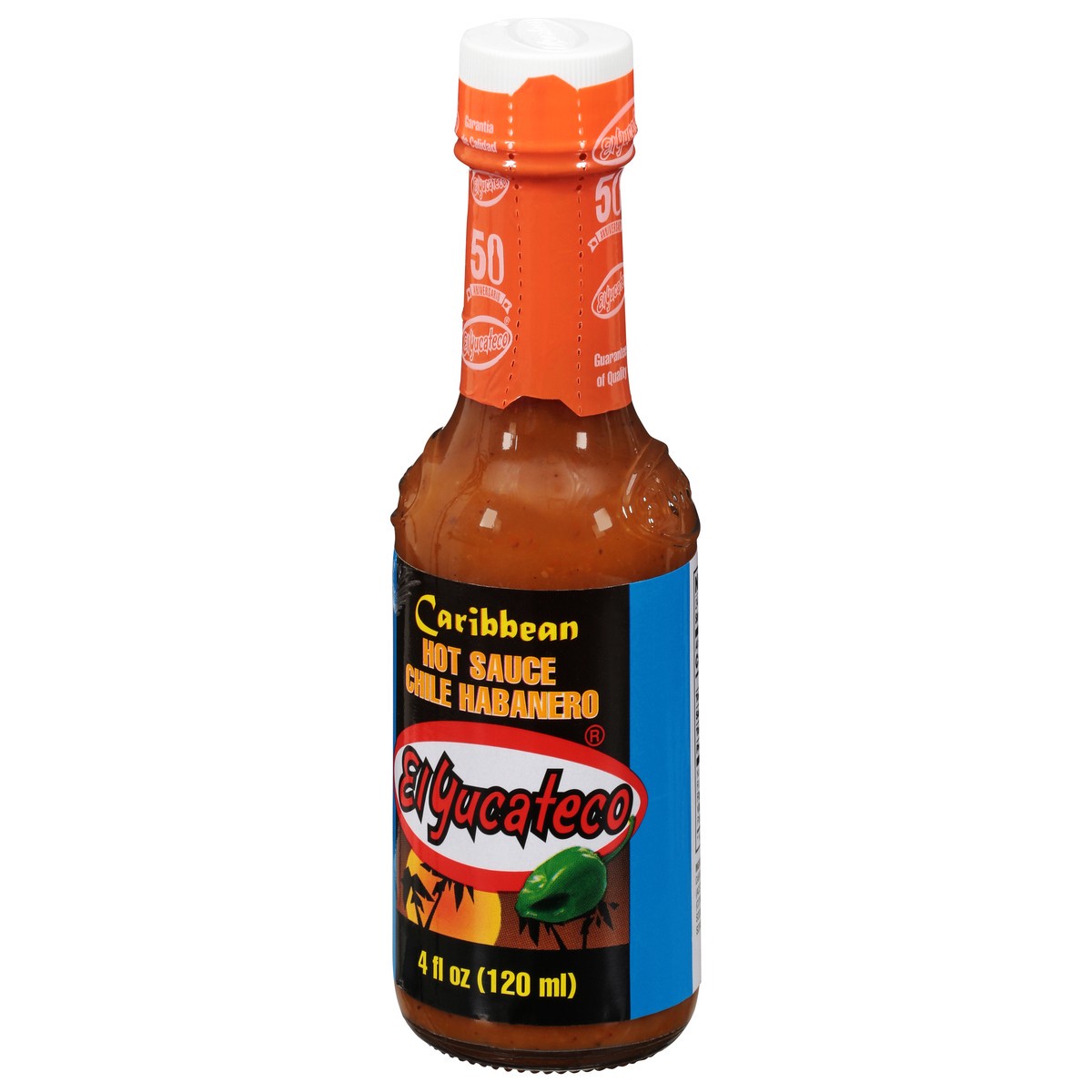 slide 3 of 9, El Yucateco Caribbean Chile Habanero Hot Sauce 4 fl oz, 4 fl oz